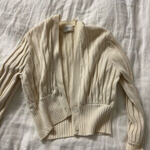 aritzia light birch cardigan